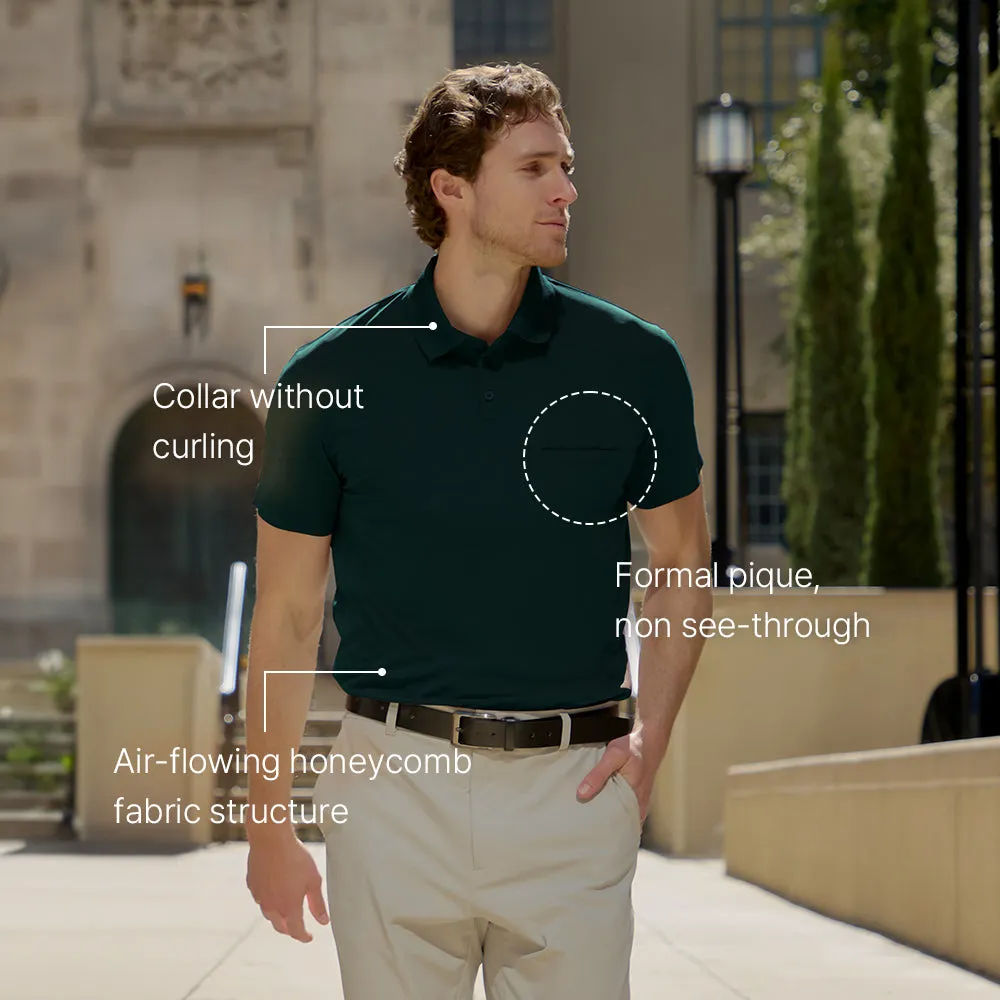 Men's Pique Short Sleeve Polo Shirt