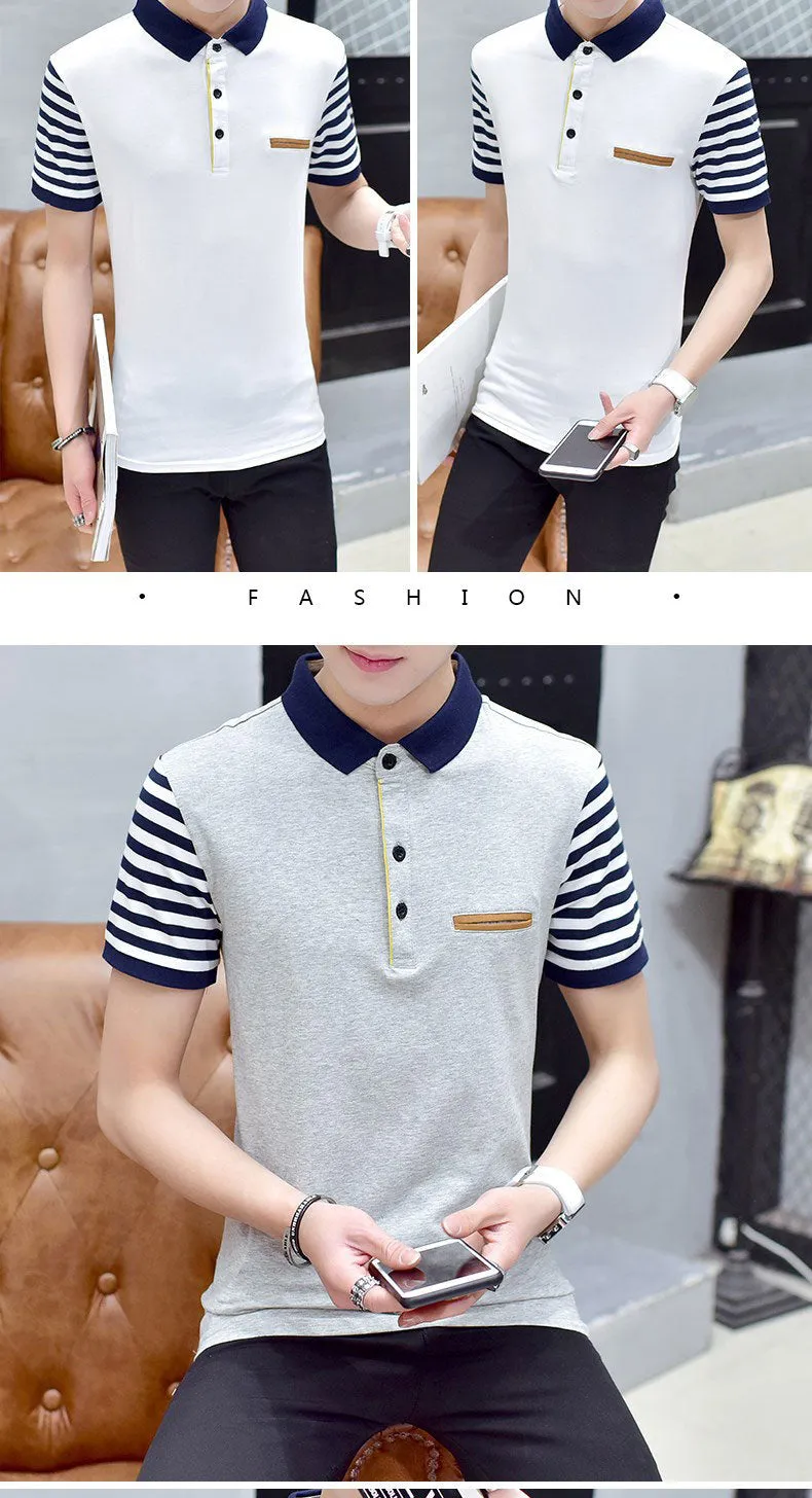 Men's Short Sleeved Fashion Polo Up To 5XL