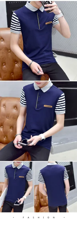 Men's Short Sleeved Fashion Polo Up To 5XL