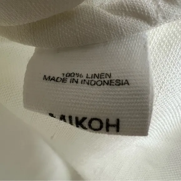 Mikoh Isabella Linen High Waisted Belted Paperbag Shorts Ivory Size 1 (XS/S)