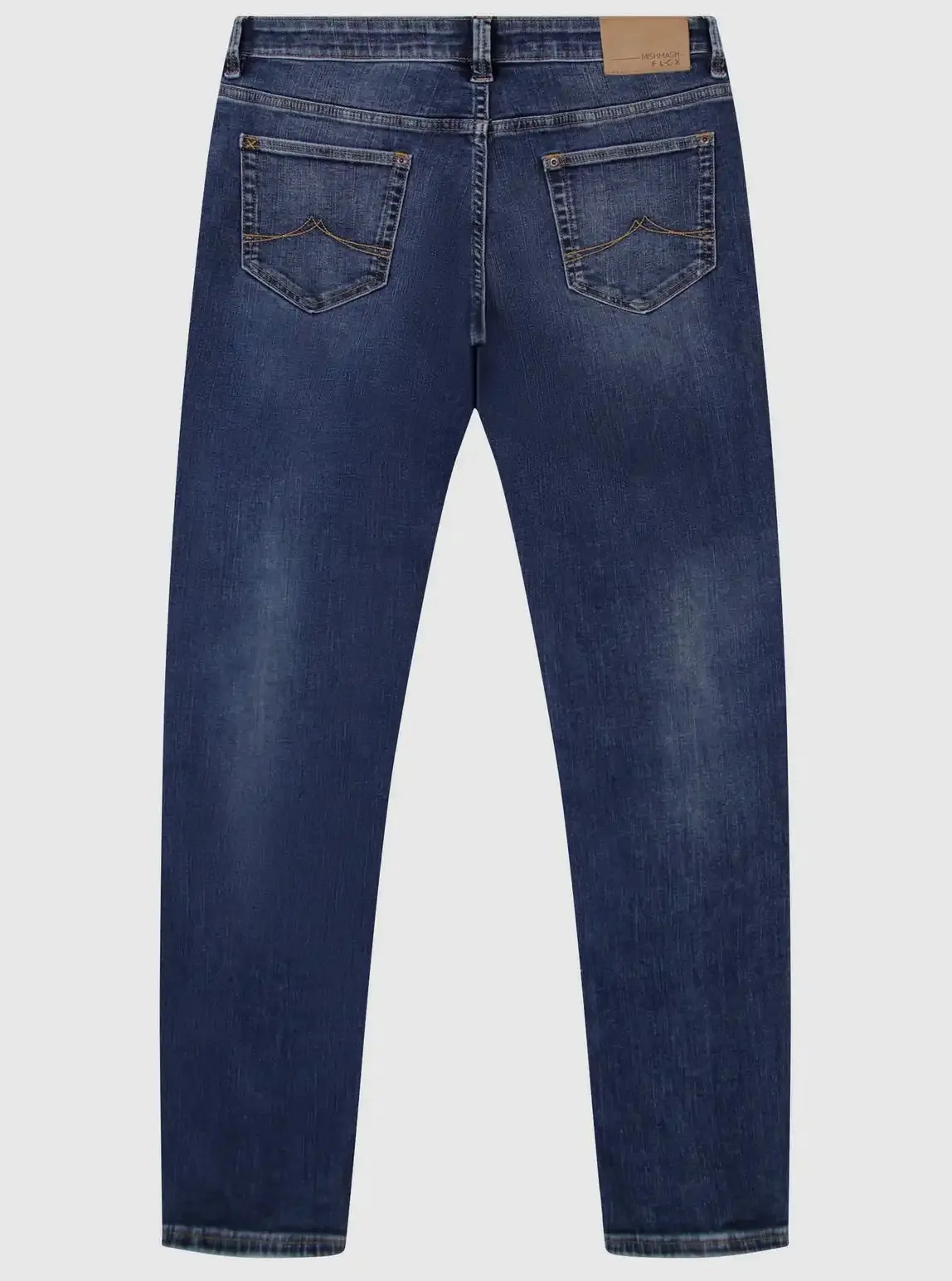 Mish Mash Mens Flex Active 1987 Straight Leg Mid Denim Jeans