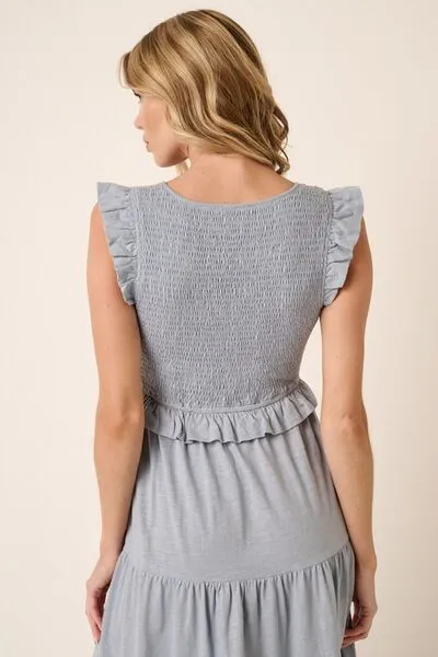 Mittoshop Smocked Ruffled Tiered Midi Dress