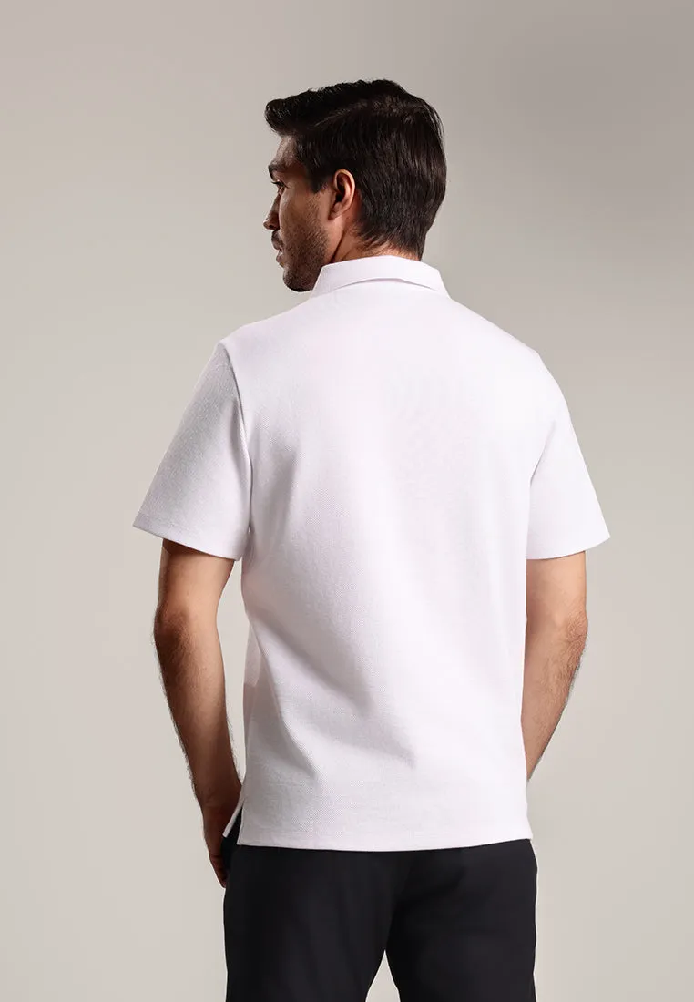 MOC - Kaos Polo Pria Lengan Pendek Byrne - White