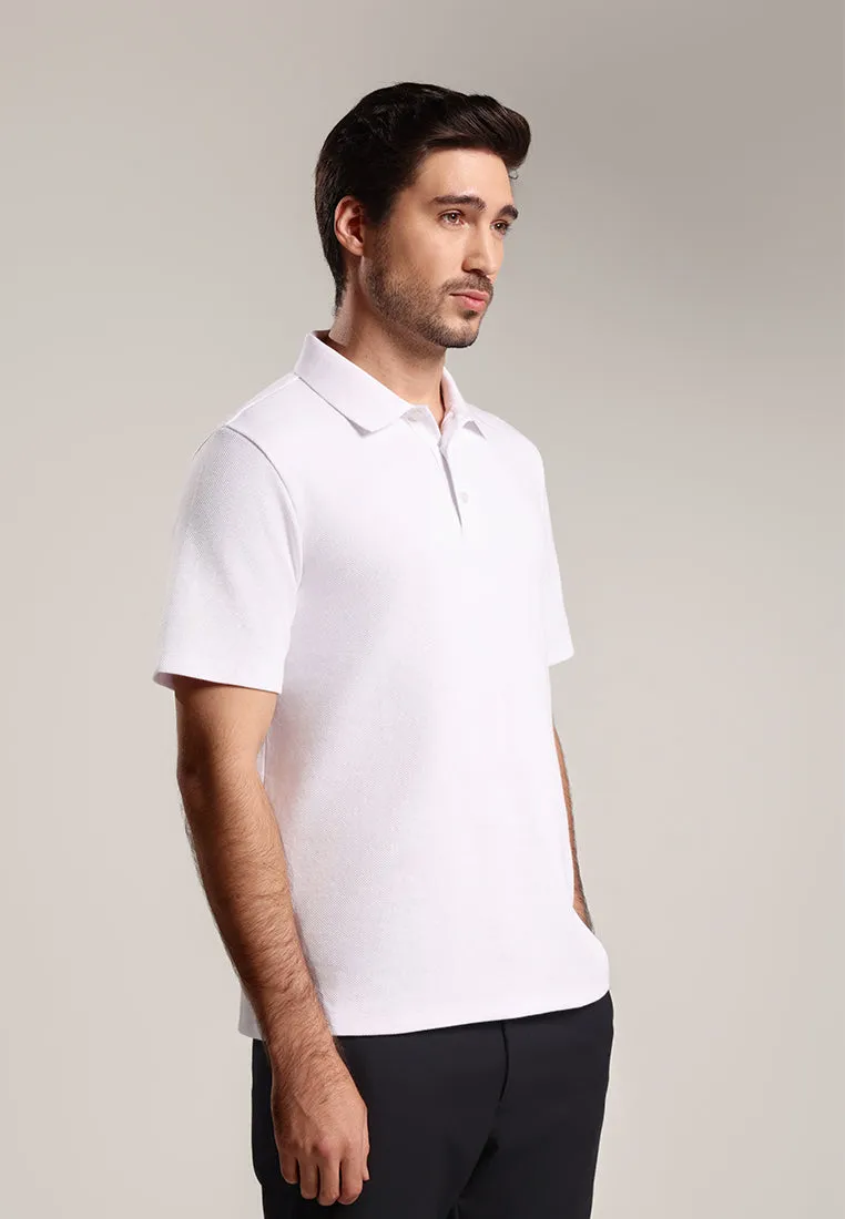 MOC - Kaos Polo Pria Lengan Pendek Byrne - White
