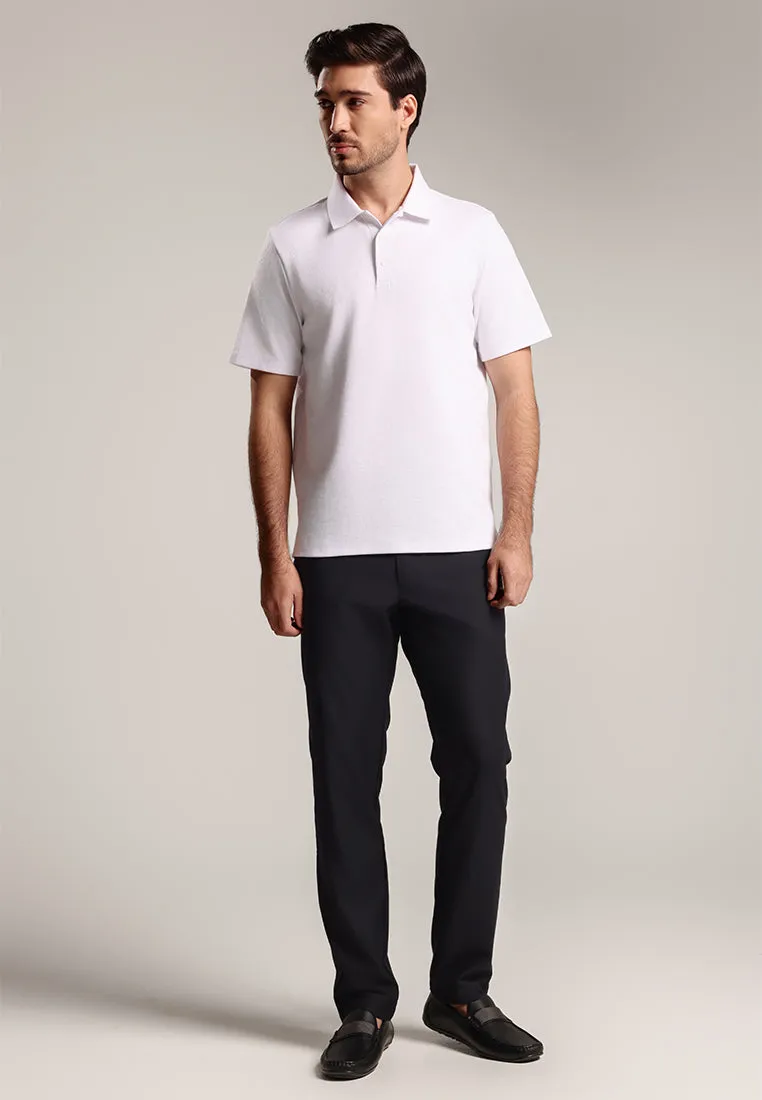 MOC - Kaos Polo Pria Lengan Pendek Byrne - White