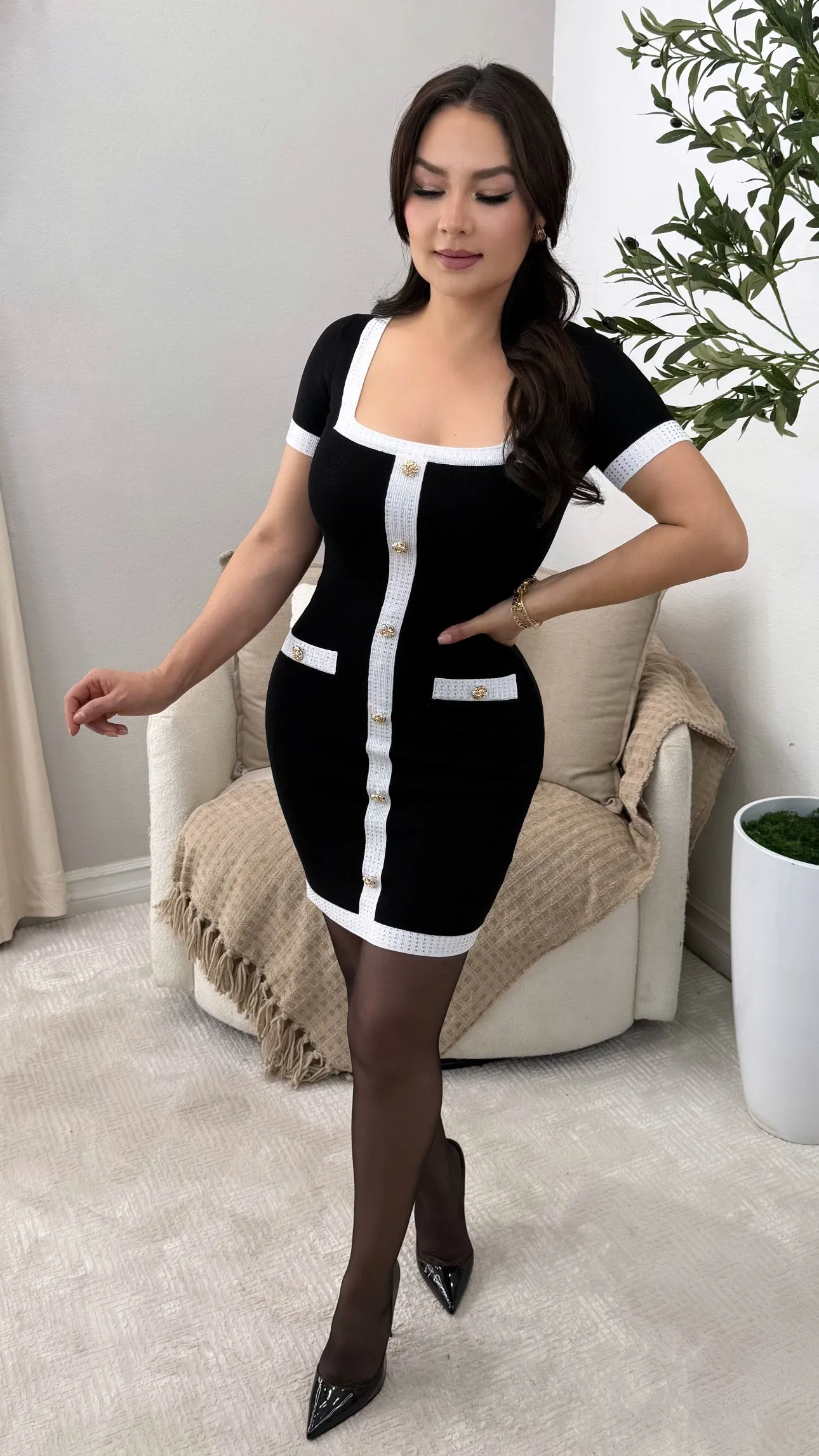 MONET BLACK DRESS
