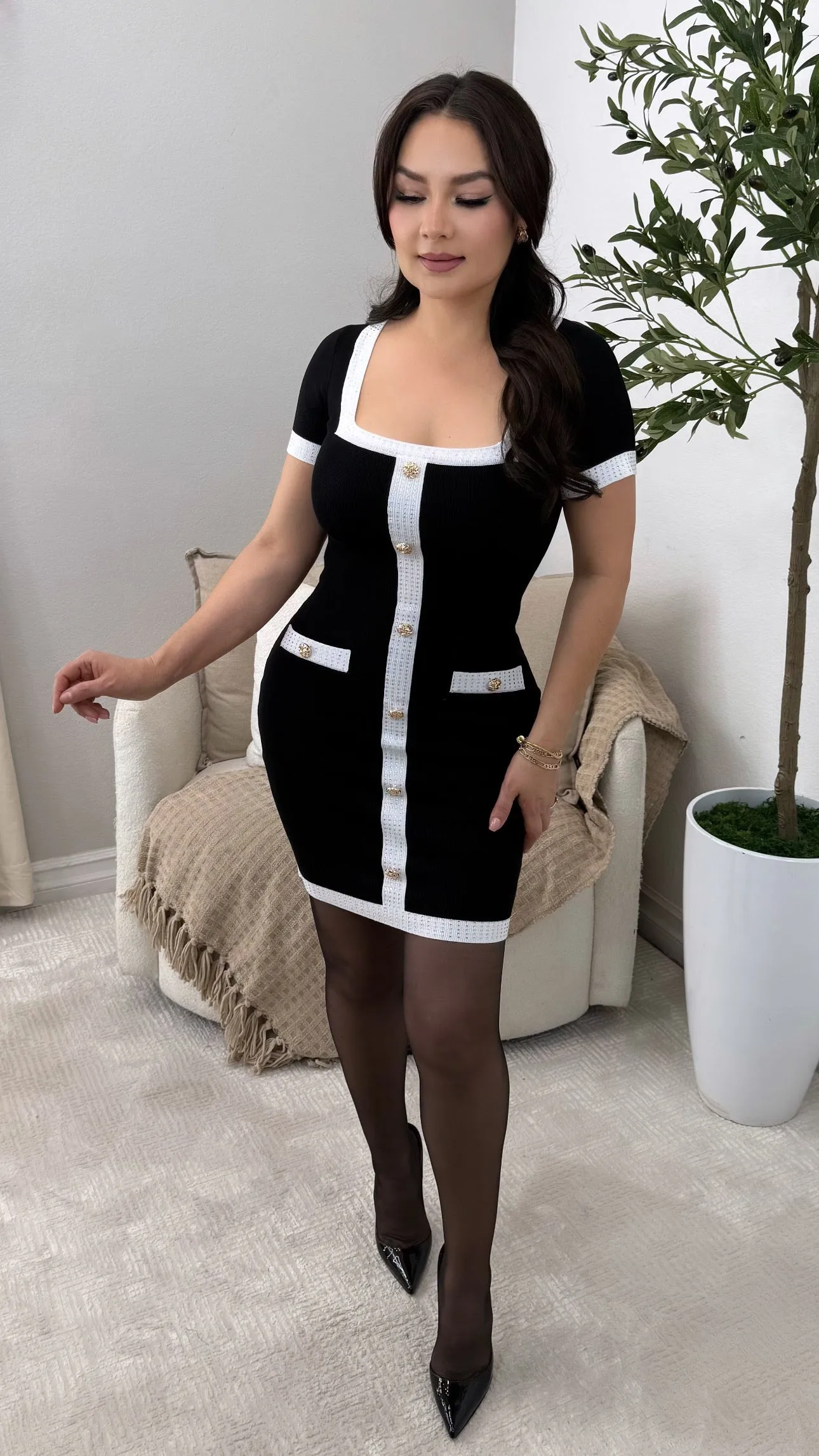 MONET BLACK DRESS