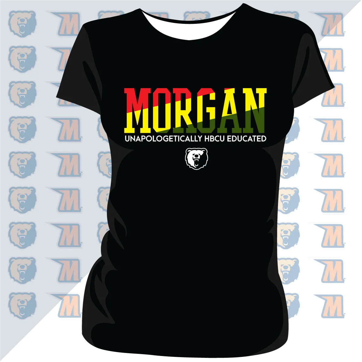 Morgan State | 1892 Rasta Colors Black Ladies Tees (**)