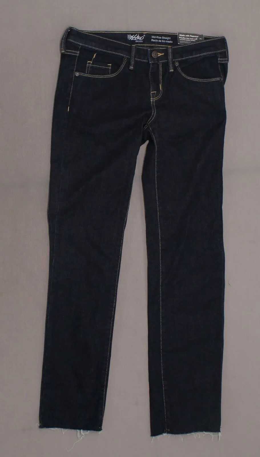 Mossimo Women's Mid Rise Straight Leg Jeans Dark Wash 2 Short