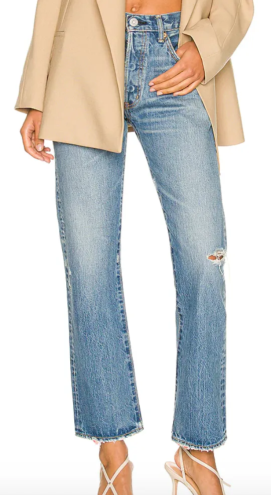 Moussy Vintage - Loews Straight Leg Denim Jeans - Blue