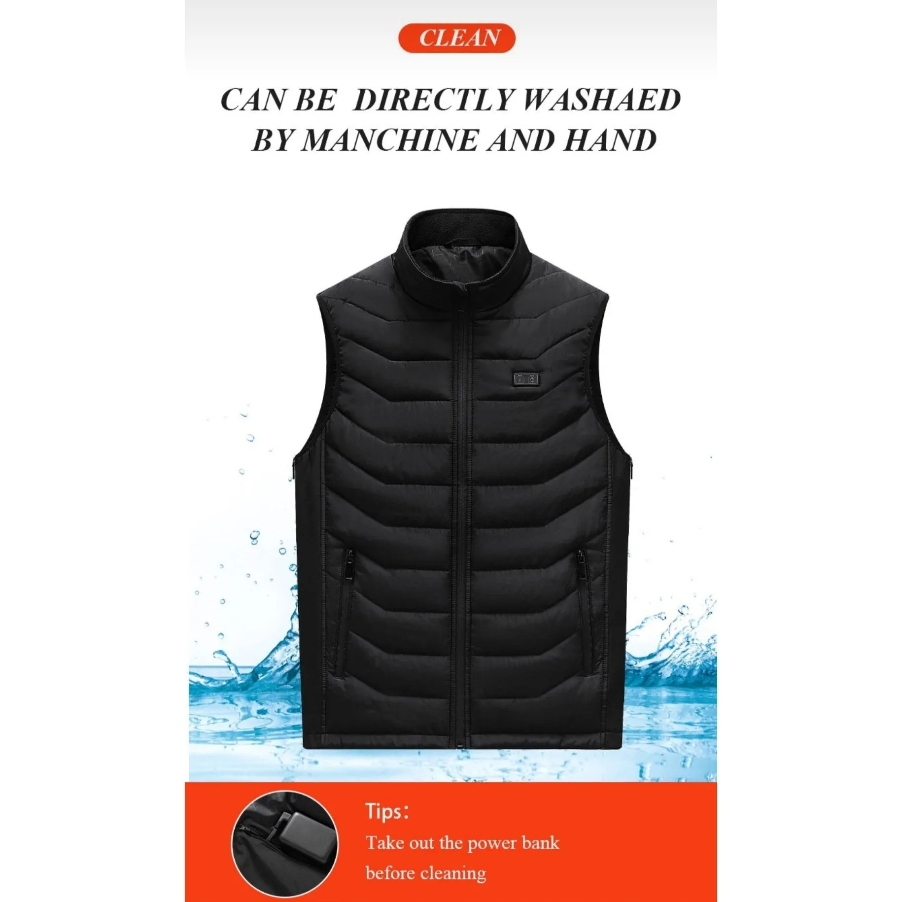 MRM Heating Vest Jacket Black