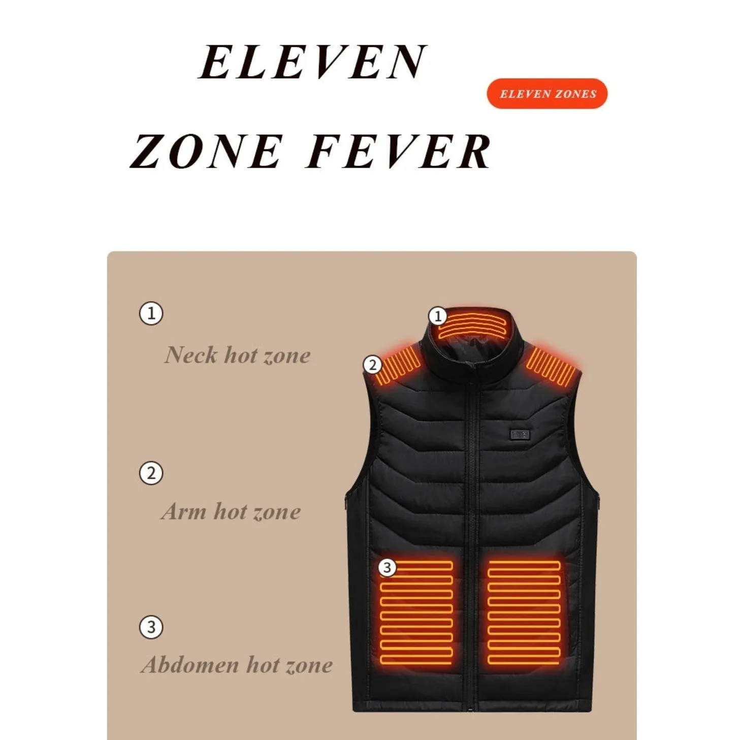 MRM Heating Vest Jacket Black
