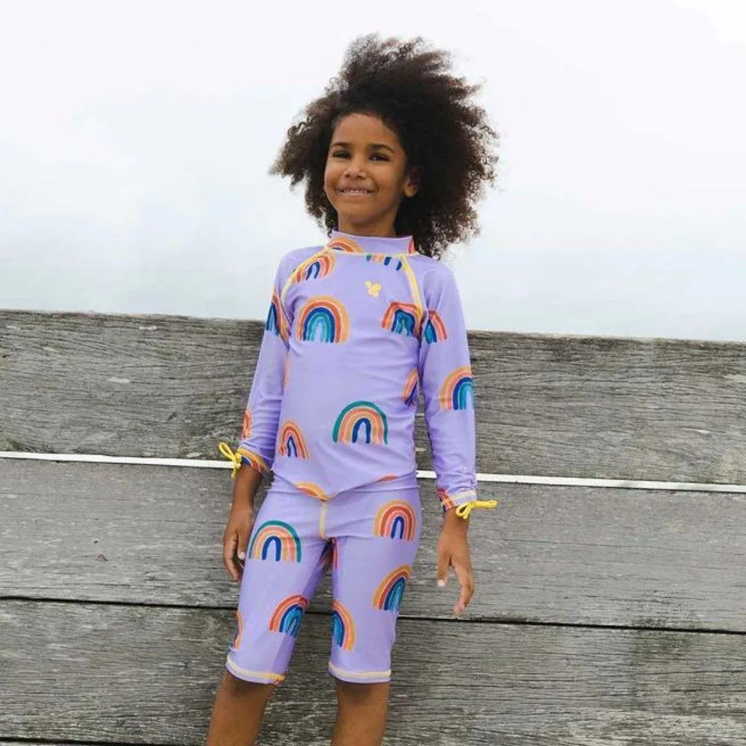 Muddy Puddles UV Protective Surf Set - Lilac Rainbow