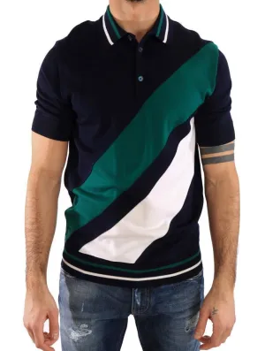 Multicolor Striped Wool Polo T-Shirt