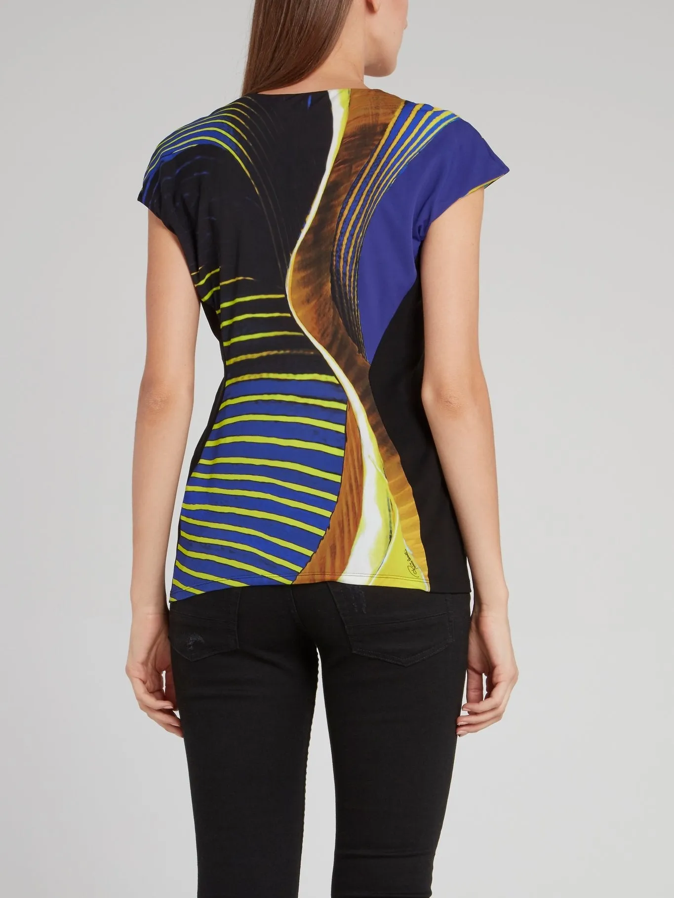 Multicoloured Cap Sleeve Shirt