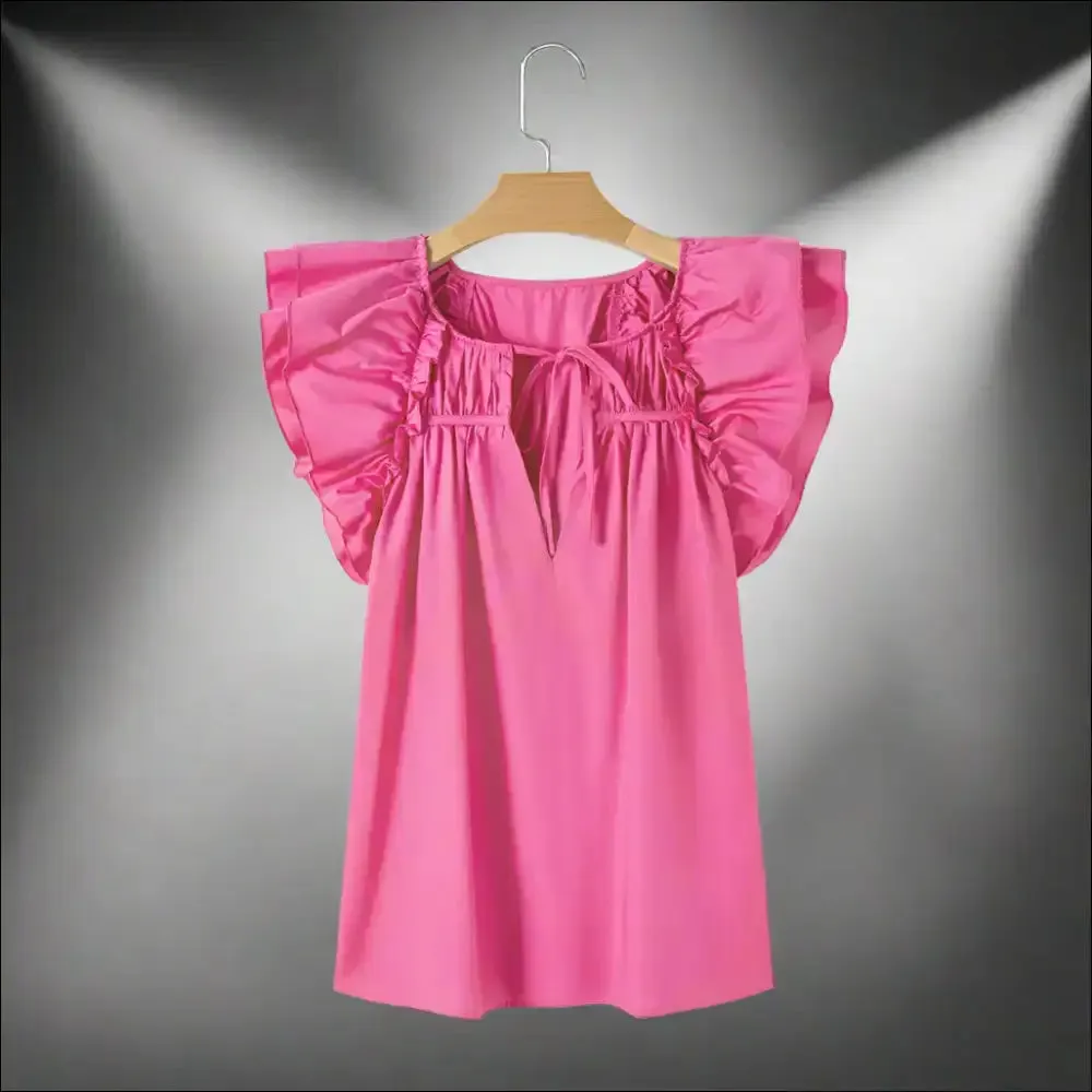 Needful Things: Sachet Pink Ruffle Sleeve Blouse - Dangerously Cute 😈