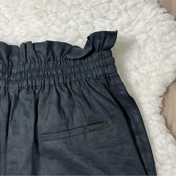 NEW All Saints Lily linen paperbag shorts