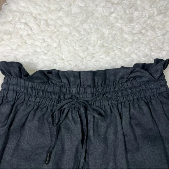 NEW All Saints Lily linen paperbag shorts