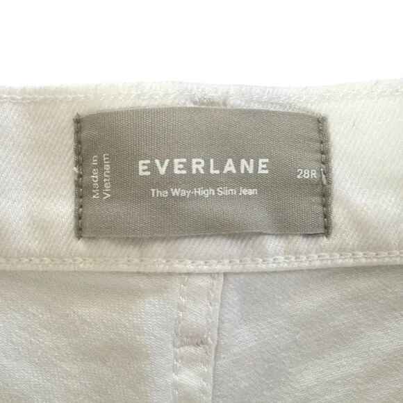 NEW Everlane The Way High Slim Jean Womens 28 White