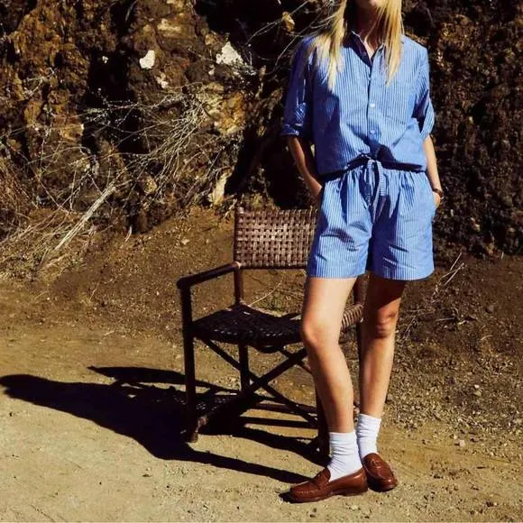 NEW MILLE cary short in harbor stripe