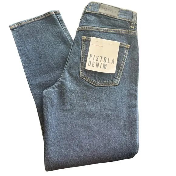 New ~ PISTOLA DENIM ~ ~ Nico High Rise Straight Leg Mom Jeans Size 27