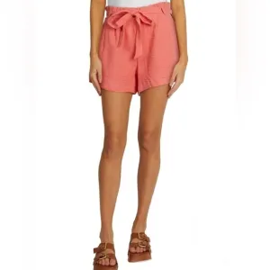 NEW Wild Fox Tea Rose Paper-bag Shorts with Tie Size Med