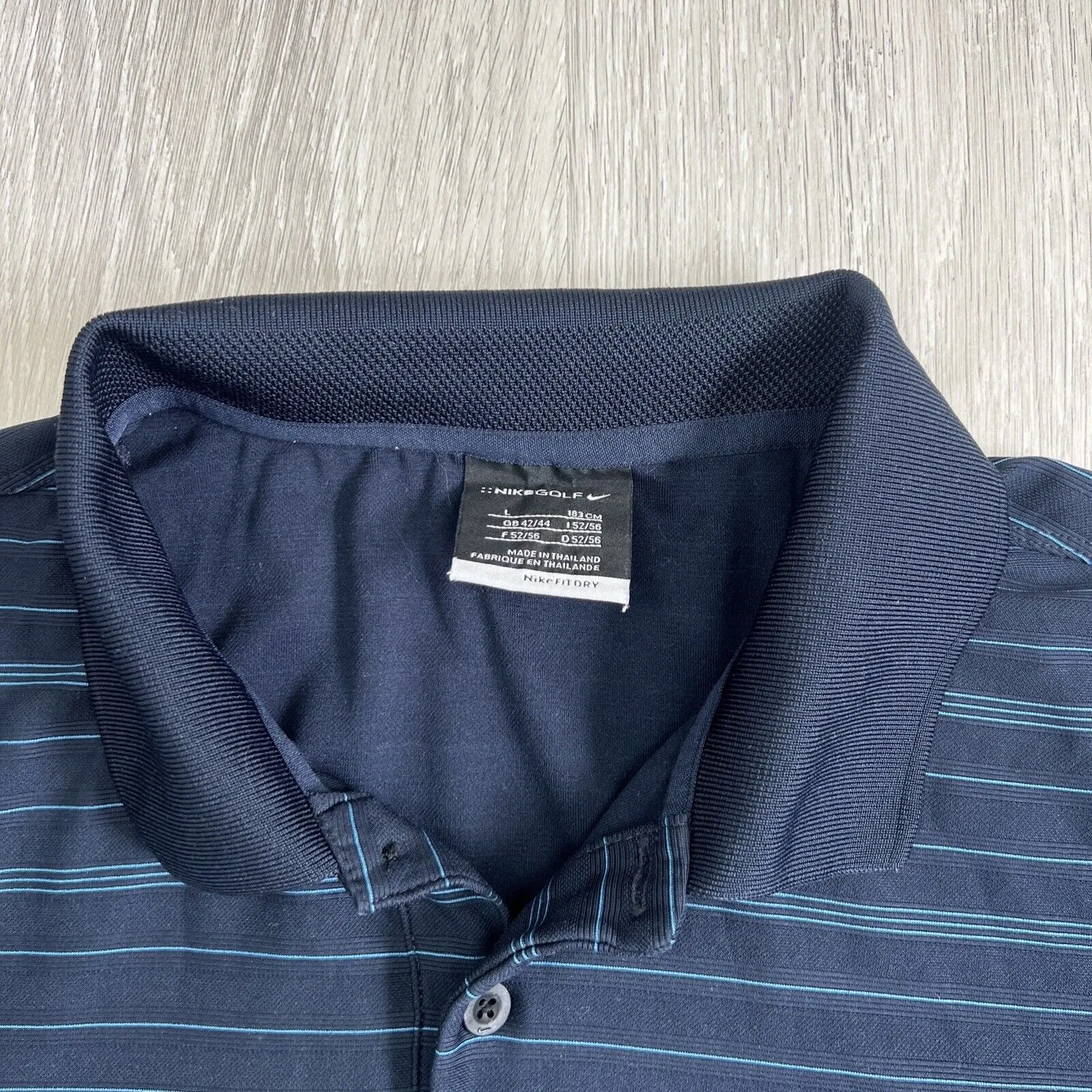 Nike Golf Striped Polo Shirt Size Large
