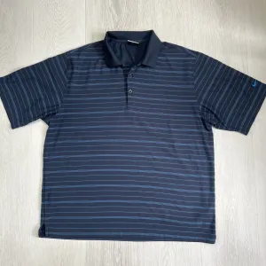 Nike Golf Striped Polo Shirt Size Large