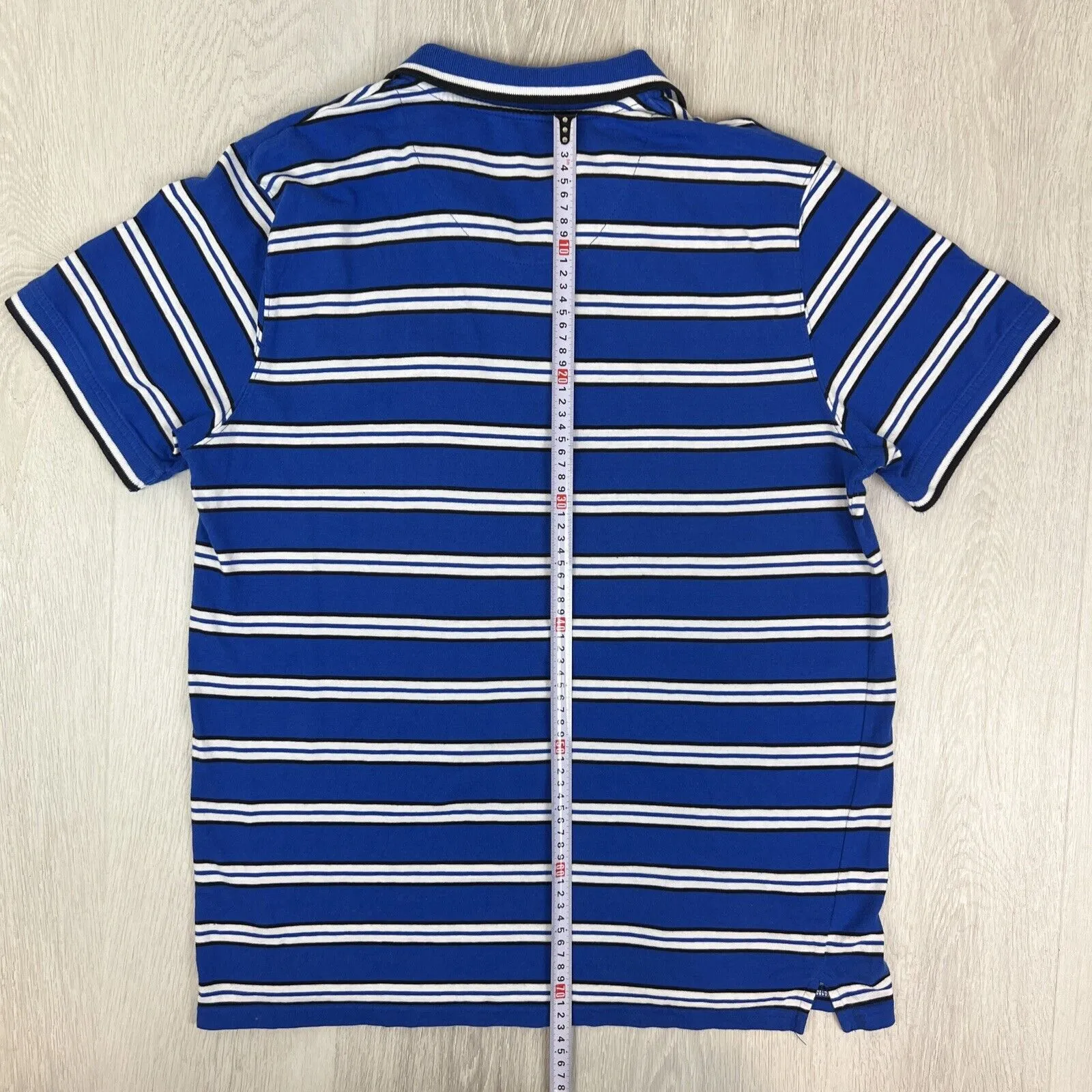 NRL Support Mens Canterbury Bankstown Bulldogs Mens Striped Polo Shirt Size XL