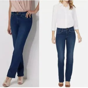 NWOT NYDJ Marilyn Straight Lift X Tuck TechnologyDouble Shank Jeans
