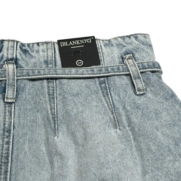 NWT! Blank NYC Payback Paperbag High Waist Denim Shorts- Size 24