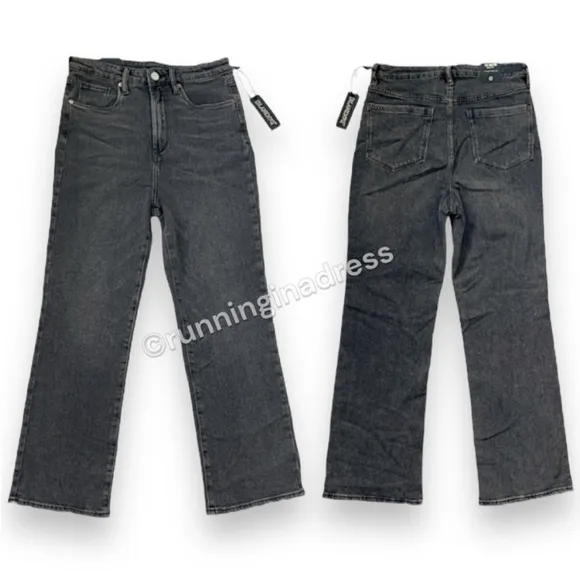 NWT BlankNYC Baxter Rib Cage High Rise Straight Jeans In City Streets Black 28