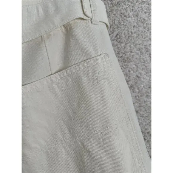 NWT DL1961 Paperbag Waist White Belted Camille Shorts Size 32