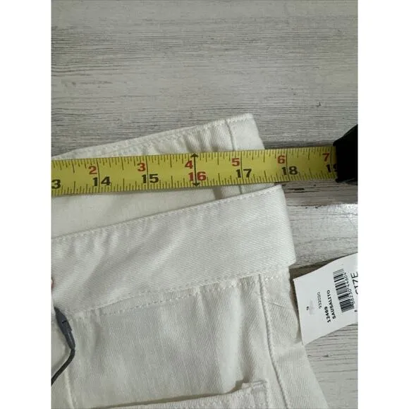 NWT DL1961 Paperbag Waist White Belted Camille Shorts Size 32