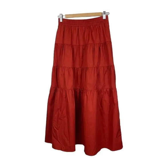 NWT En Saison Sveta Midi Skirt Cognac