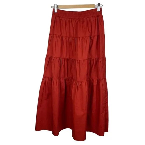 NWT En Saison Sveta Midi Skirt Cognac