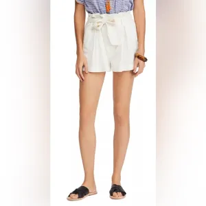NWT Free People | Everywhere You Go Paperbag-Waist Shorts in Ecru