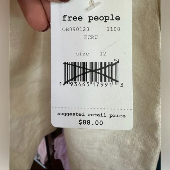 NWT Free People | Everywhere You Go Paperbag-Waist Shorts in Ecru