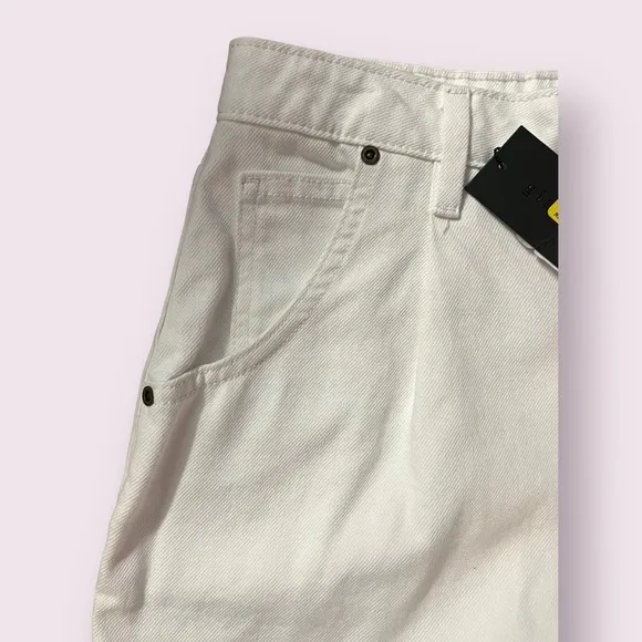 ✅NWT Gianni Bini Bea High Rise Straight Leg Relaxed Denim Crop Jeans