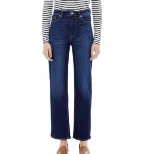 NWT La Vie Rebecca Taylor Anais High Rise Straight Leg Crop jeans Blue Size 24