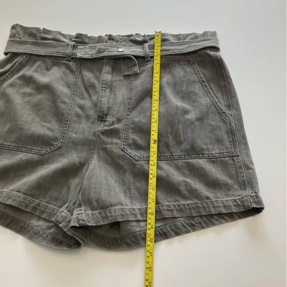 NWT Madewell Denim Snap-Belt Paperbag Shorts