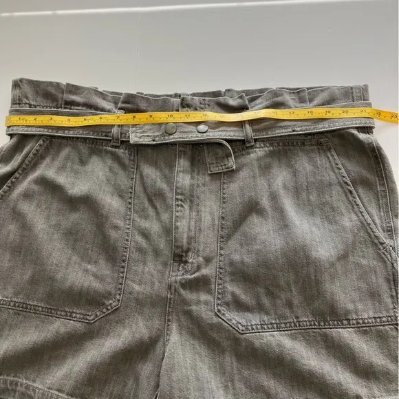 NWT Madewell Denim Snap-Belt Paperbag Shorts