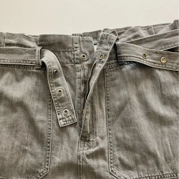 NWT Madewell Denim Snap-Belt Paperbag Shorts