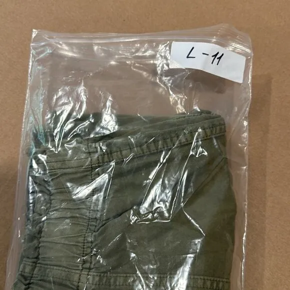 NWT Madewell Pull-On Paperbag Shorts: Garment-Dyed Edition NO728 Olive Green W24