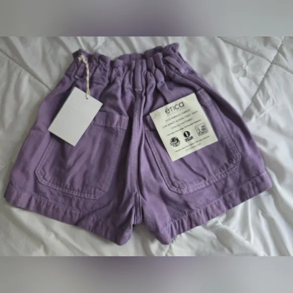 NWT Milena Paperbag Shorts- English Lavender