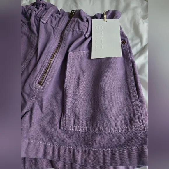 NWT Milena Paperbag Shorts- English Lavender