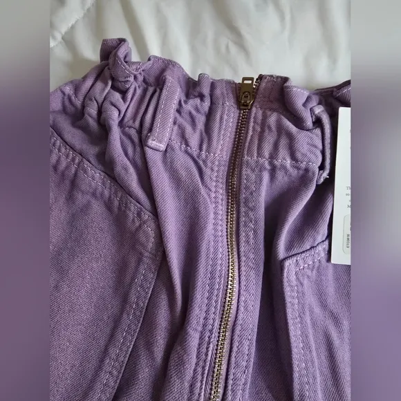 NWT Milena Paperbag Shorts- English Lavender