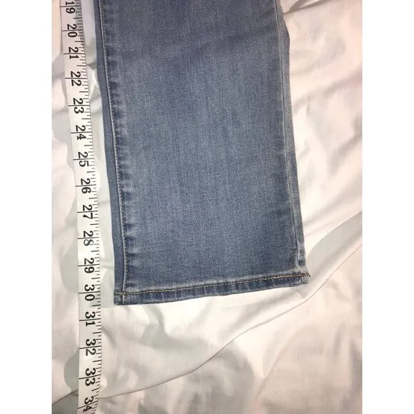 NYDJ Womens “Marilyn Straight” Light Wash Cool Embrace Jeans