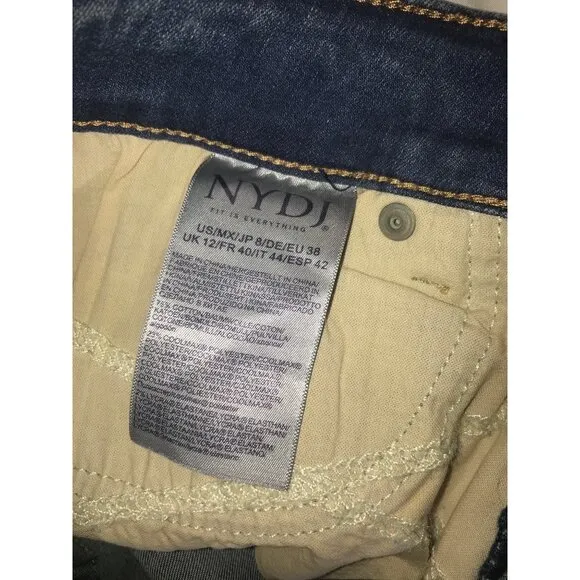 NYDJ Womens “Marilyn Straight” Light Wash Cool Embrace Jeans