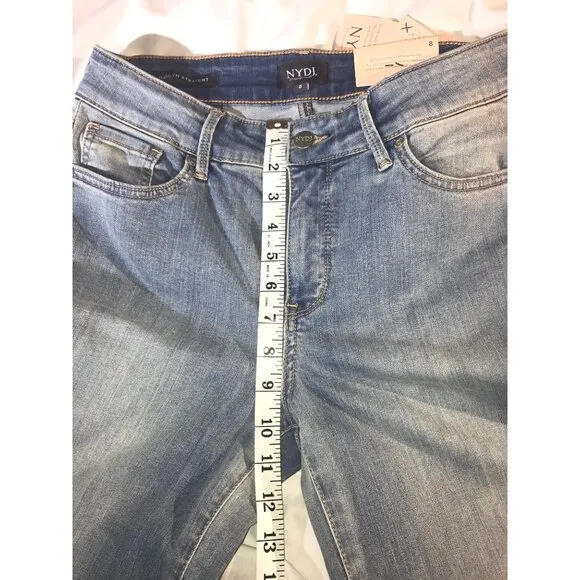 NYDJ Womens “Marilyn Straight” Light Wash Cool Embrace Jeans